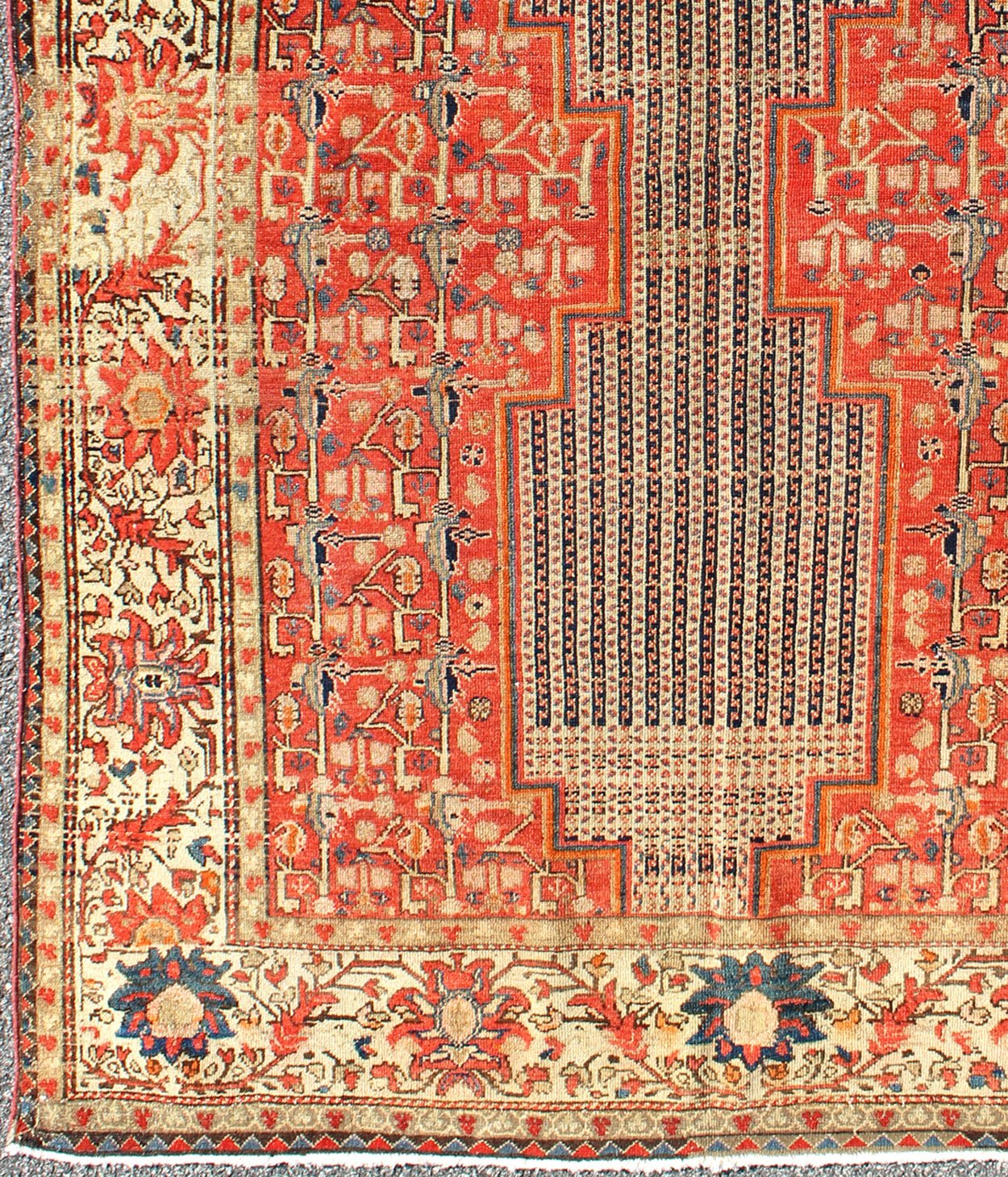 Antique Mashan Malayer Mashan Malayer pieces are both rare and among the finest of Seneh and Malayer rugs. Made in the late 19th Century, this rug carries an unusual design of double - bodied medallions, which are composed of alternating pinstripe... - Keivan Woven ArtsE - 0601 - 1108Rug