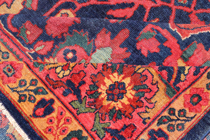 Antique Persian Sultanabad Rug With Large Scale Design in Blue, Red, and Gold. Keivan Woven Arts / rug / E - 0908, country of origin / type: Iran / Sultanabad, circa 1890. Measures: 11'3 x 13' This Persian Antique Sultanabad draws heavily from nat... - Keivan Woven ArtsE - 0908 - 487Rug
