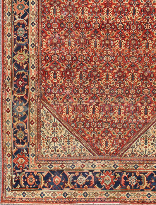 Antique Persian Sultanabad rug with Sub - geometric motifs with a Diamond Central Medallion. rug E - 0909, country of origin / type: Iran / Sultanabad, circa 1910.Large Gallery Rug, Large gallery Runner. Antique gallery rug. This beautiful antique ... - Keivan Woven ArtsE - 0909 - 2311Rug