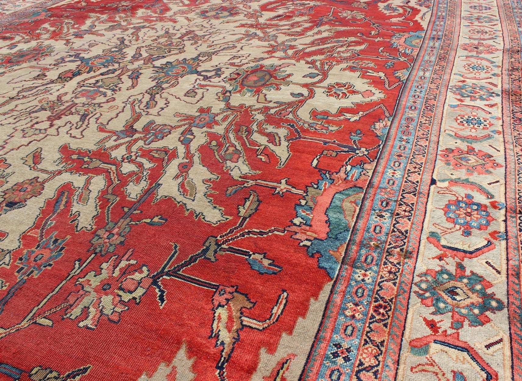 Large Antique Persian Sultanabad Rug with a Unique Medallion Design Large Antique Persian Sultanabad Rug, rug E - 1209, country of origin / type: Iran / Sultanabad, circa Early - 20th Century. Measures: 12'2 x 16' This beautiful antiq... - Keivan Woven ArtsE - 1209 - 1730