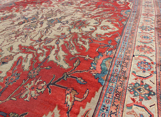 Large Antique Persian Sultanabad Rug with a Unique Medallion Design Large Antique Persian Sultanabad Rug, rug E - 1209, country of origin / type: Iran / Sultanabad, circa Early - 20th Century. Measures: 12'2 x 16' This beautiful antiq... - Keivan Woven ArtsE - 1209 - 1730