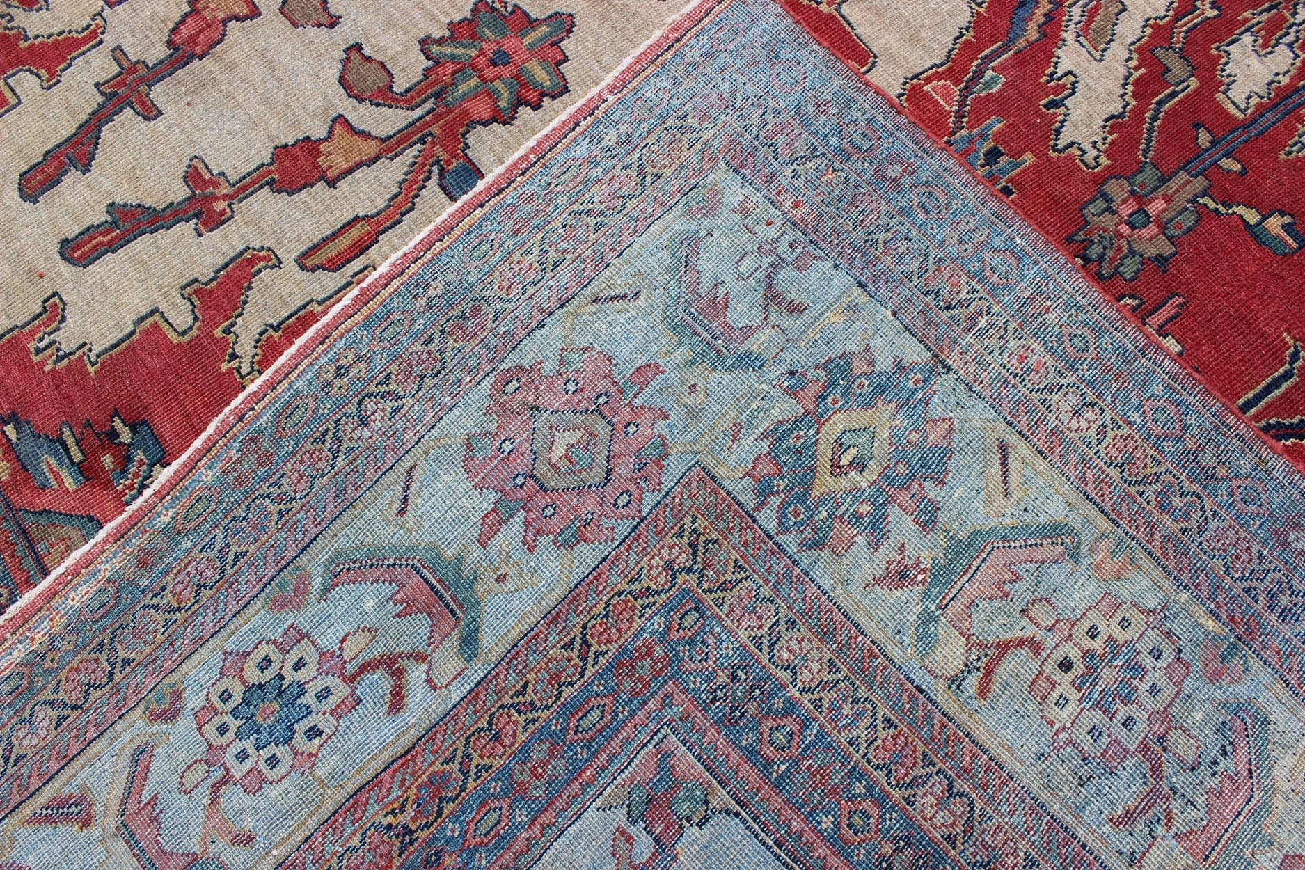 Large Antique Persian Sultanabad Rug with a Unique Medallion Design Large Antique Persian Sultanabad Rug, rug E - 1209, country of origin / type: Iran / Sultanabad, circa Early - 20th Century. Measures: 12'2 x 16' This beautiful antiq... - Keivan Woven ArtsE - 1209 - 1730Rug