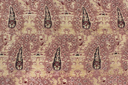 Antique Indian Amritsar rug with all - over Paisley pattern in ivory, pink, Lavender, purple, Cream, light yellow & red. Antique Indian Amritsar rug, Keivan Woven Arts/ rug/ EBD - 1001, country of origin / type: India / Amritsar, circa 1890 Measures... - Keivan Woven ArtsEBD - 1001 - 8761Rug