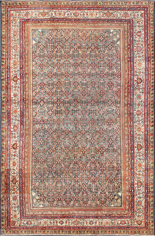 Large All - Over Antique Persian Sultanabad Rug in Green Background kwarugs Large all - over antique Persian Sultanabad rug in green background. Colorful all - over floral design antique Persian Sultanabad rug, rug ema - 7512, country of origin / typ... - Keivan Woven ArtsEMA - 7512 - 8841Rug