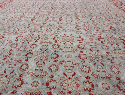 All - Over Floral Design Antique Persian Tabriz Rug in Shades of Gray - Blue and Red kwarugs All - Over Floral Design Antique Persian Tabriz Rug in Shades of Gray - Blue and Red. Keivan Woven Arts / rug EMA - 7513, country of origin / type: Iran / Tabriz,... - Keivan Woven ArtsEMA - 7513 - 8791Rug
