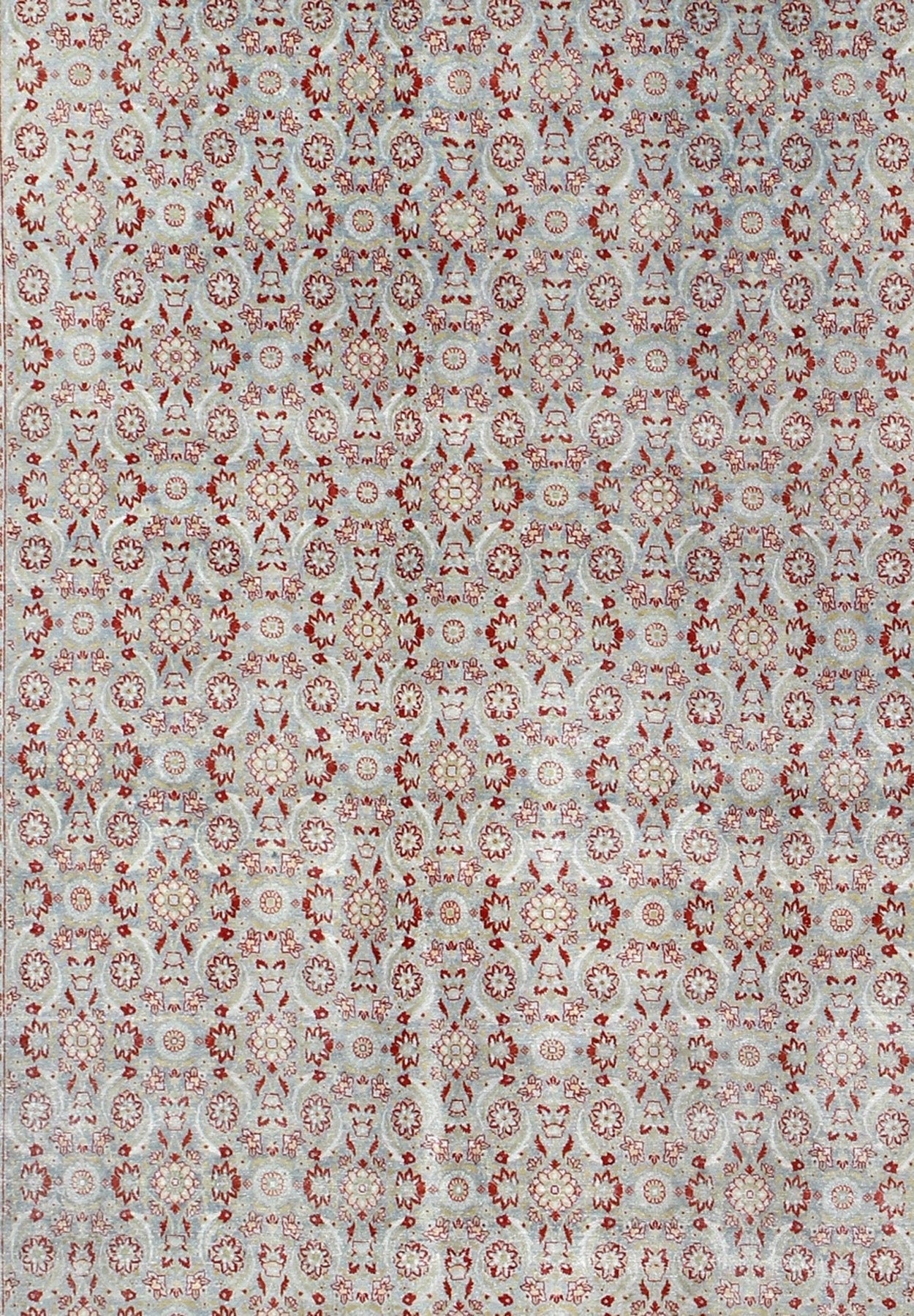 All - Over Floral Design Antique Persian Tabriz Rug in Shades of Gray - Blue and Red kwarugs All - Over Floral Design Antique Persian Tabriz Rug in Shades of Gray - Blue and Red. Keivan Woven Arts / rug EMA - 7513, country of origin / type: Iran / Tabriz,... - Keivan Woven ArtsEMA - 7513 - 8791Rug