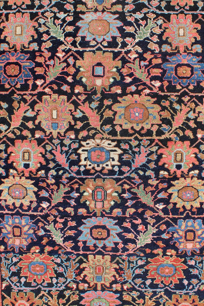 Pastel colored Persian Hamedan antique rug with large floral motifs, rug ema - 7526, country of origin / type: Iran / Hamadan, circa 1910 This beautiful antique early 20th century Persian Hamadan carpet features an all - over design of repeating lar... - Keivan Woven ArtsEMA - 7526 - 9258Rug