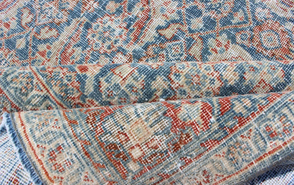Antique Persian Mahal Rug with All - Over Flower Design in Blue with Red and Ivory kwarugs Mahal rug antique Persian with floral design in red, blue, ivory, cream tones, rug ema - 7548, country of origin / type: Iran / Mahal, circa 1920 This ... - Keivan Woven ArtsEMA - 7548 - 9790Rug