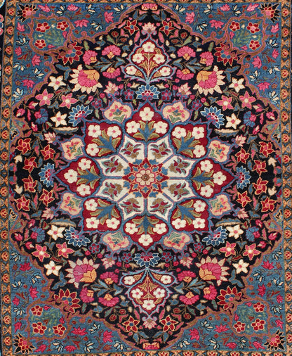 Blooming Floral Medallion Vintage Persian Kerman Rug with Multi - Colors kwarugs Blooming Floral Medallion vintage Persian Kerman rug with multi - colors, rug emac - 004, country of origin / type: Iran / Kerman, circa 1940s This vintage Persian... - Keivan Woven ArtsEMAC - 004 - 8817Rug