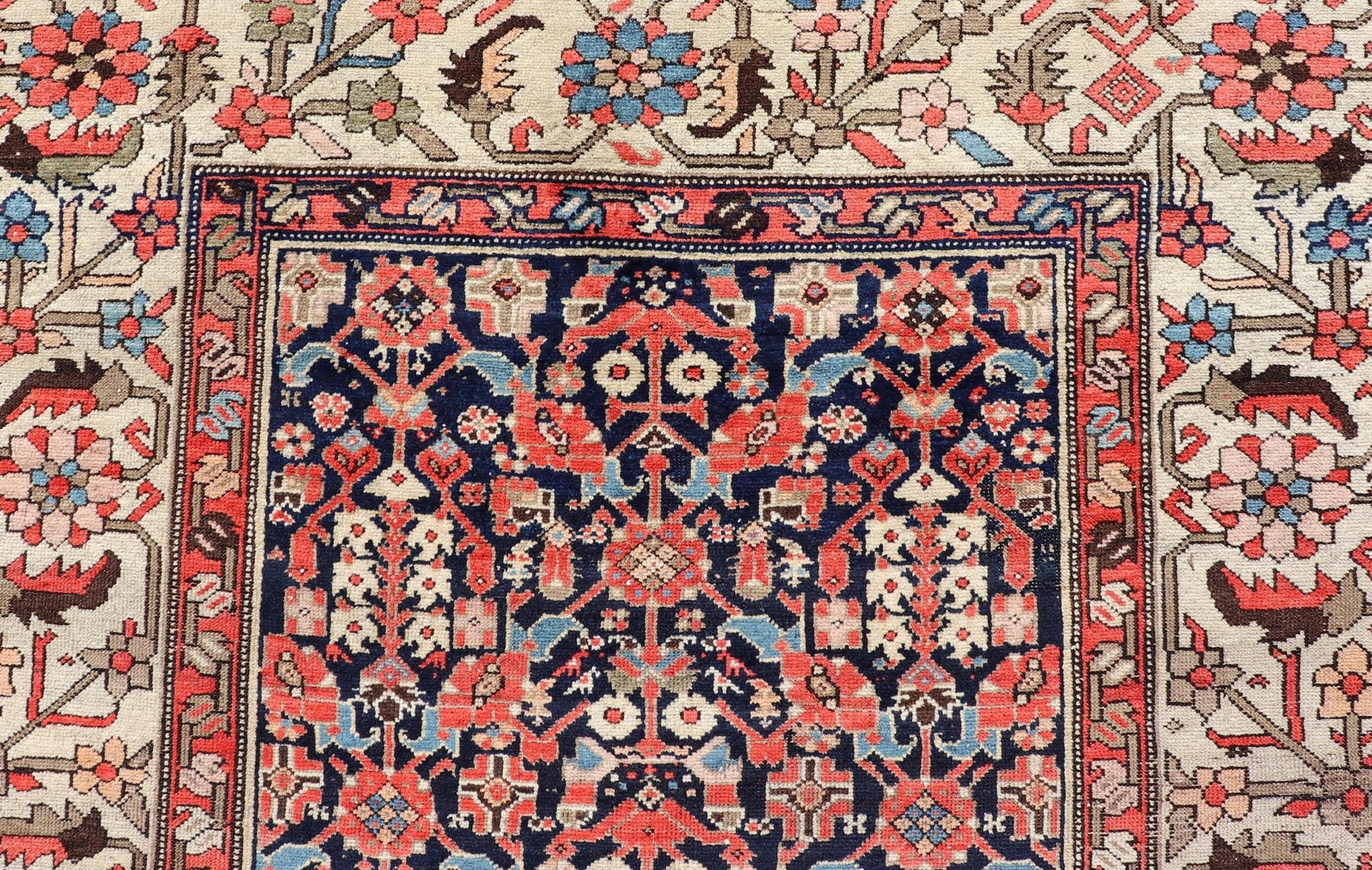 Colorful Antique Persian Malayer Gallery Rug with All - Over Tribal Design. Keivan Woven Arts / Rug/EMB - 22103 - 15104, country of origin / type: Iran / Malayer, circa 1920. Measures: 5'0 x 11'4 This antique Persian Malayer rugs traditional pattern wi... - Keivan Woven ArtsEMB - 22103 - 15104 - 20794Rug