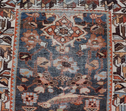 Antique Persian Hamedan Runner in All - Over Floral Design in Brown, Orange, Ivory. Keivan Woven Arts / rug EMB - 22104 - 15102, country of origin / type: Iran / Hamadan, circa 1920 Measures: 3'2 x 9'9 This antique Persian hamadan runner, from western... - Keivan Woven ArtsEMB - 22104 - 15102 - 20782Rug