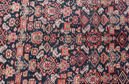 Measures: 6'2 x 16'4 Antique Persian Bidjar Long Gallery Rug with All - Over Sub - Geometric Design. Keivan Woven Arts; rug EMB - 22111 - 15107; country of origin / type: Persian / Bidjar, circa 1910. This antique Persian Bidjar long gallery sized ru... - Keivan Woven ArtsEMB - 22111 - 15107 - 20812Rug