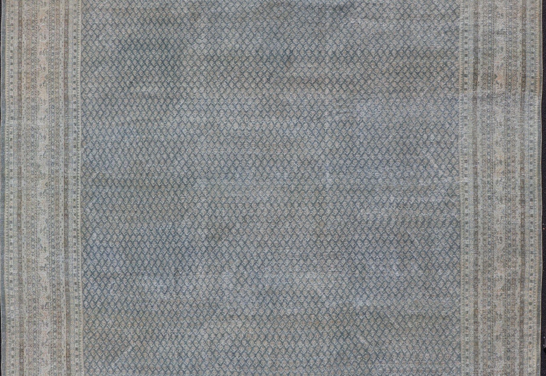 Keivan Woven Arts Antique Persian Tabriz Rug in Minimalist Design Measures: 10'4 x 13'9 Keivan Woven Arts Antique Persian Tabriz Rug in Minimalist Design in Wool with in Blues. Keivan Woven Arts / rug EMB - 22113 - 15004, country of origin ... - Keivan Woven ArtsEMB - 22113 - 15004 - 20283Rug