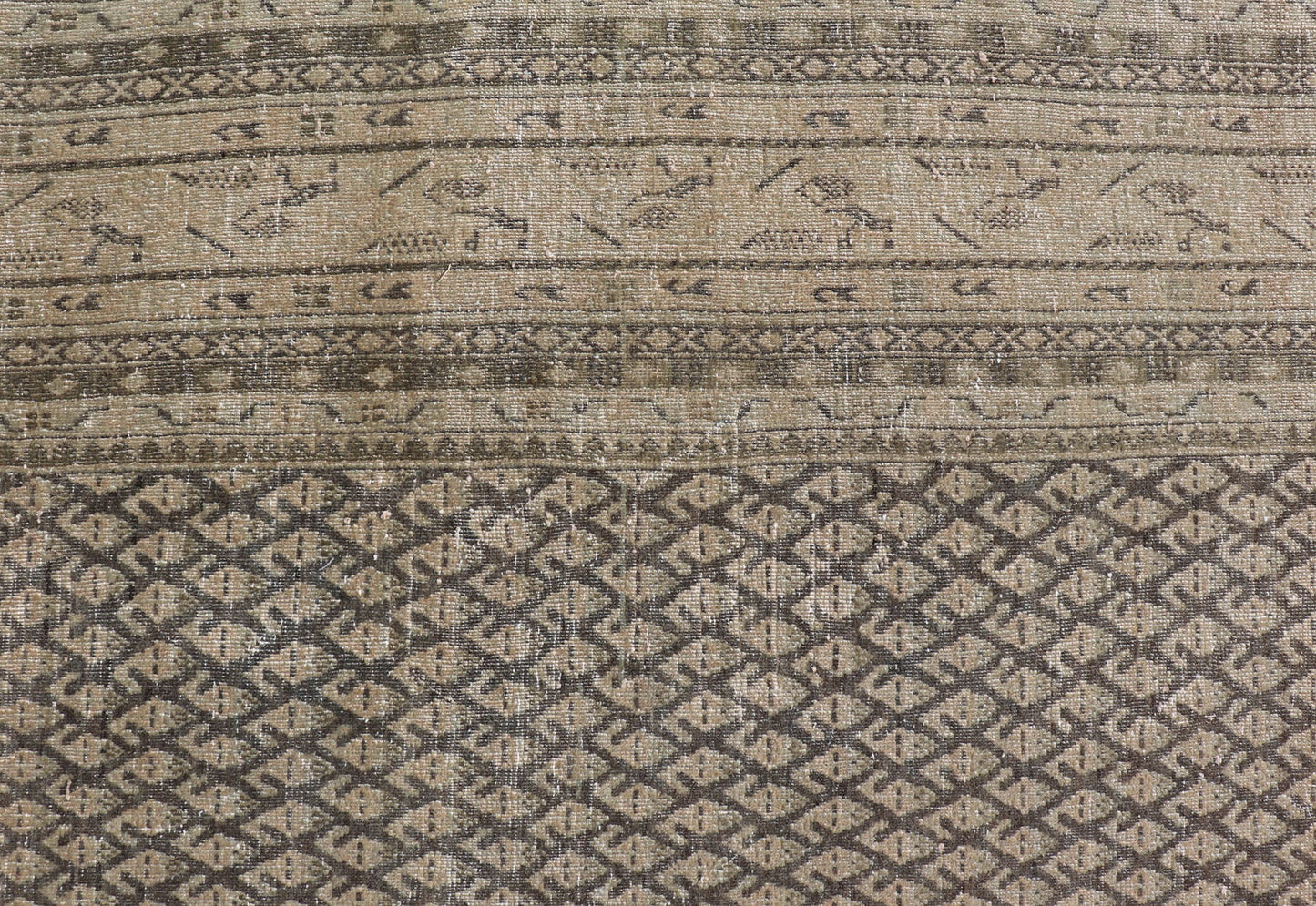 Antique Persian Tabriz Rug with All - Over small paisley Design in Brown, Charcoal, Tan & Taupe. Keivan Woven Arts / rug EMB - 22114 - 15001, country of origin / type: Persian / Tabriz, circa Early - 20th Century. Measures: 7'7 x 9'11 This Tabriz rug fea... - Keivan Woven ArtsEMB - 22114 - 15001 - 20277Rug