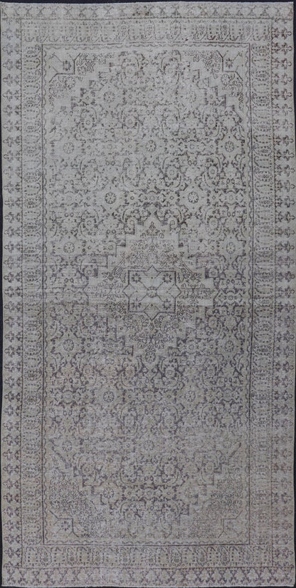 Measures: 5'9 x 12'4 Antique Karabagh Gallery Runner with All - Over Floral Medallion Design. Keivan Woven Arts / rug EMB - 22119 - 15008, country of origin / type: / Karabagh, circa 1900. - Keivan Woven ArtsEMB - 22119 - 15008 - 20307Rug