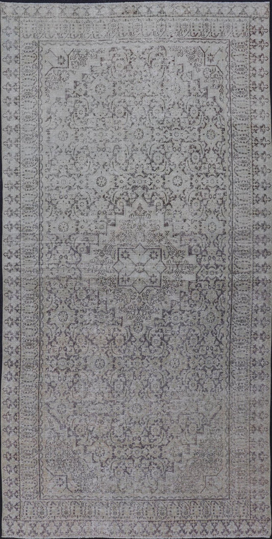 Measures: 5'9 x 12'4 Antique Karabagh Gallery Runner with All - Over Floral Medallion Design. Keivan Woven Arts / rug EMB - 22119 - 15008, country of origin / type: / Karabagh, circa 1900. - Keivan Woven ArtsEMB - 22119 - 15008 - 20307Rug