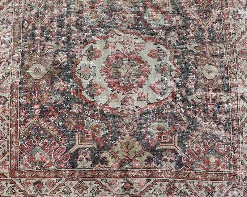 Antique Persian Sultanabad Gallery with Floral Design in Lt. Blue, Gray & Red. Keivan Woven Arts / rug EMB - 22120 - 15007, country of origin / type: Persian / Sultanabad, circa Early - 20th Century. Measures: 4'2 x 15'4 This stunning antique Sultanab... - Keivan Woven ArtsEMB - 22120 - 15007 - 20301Rug