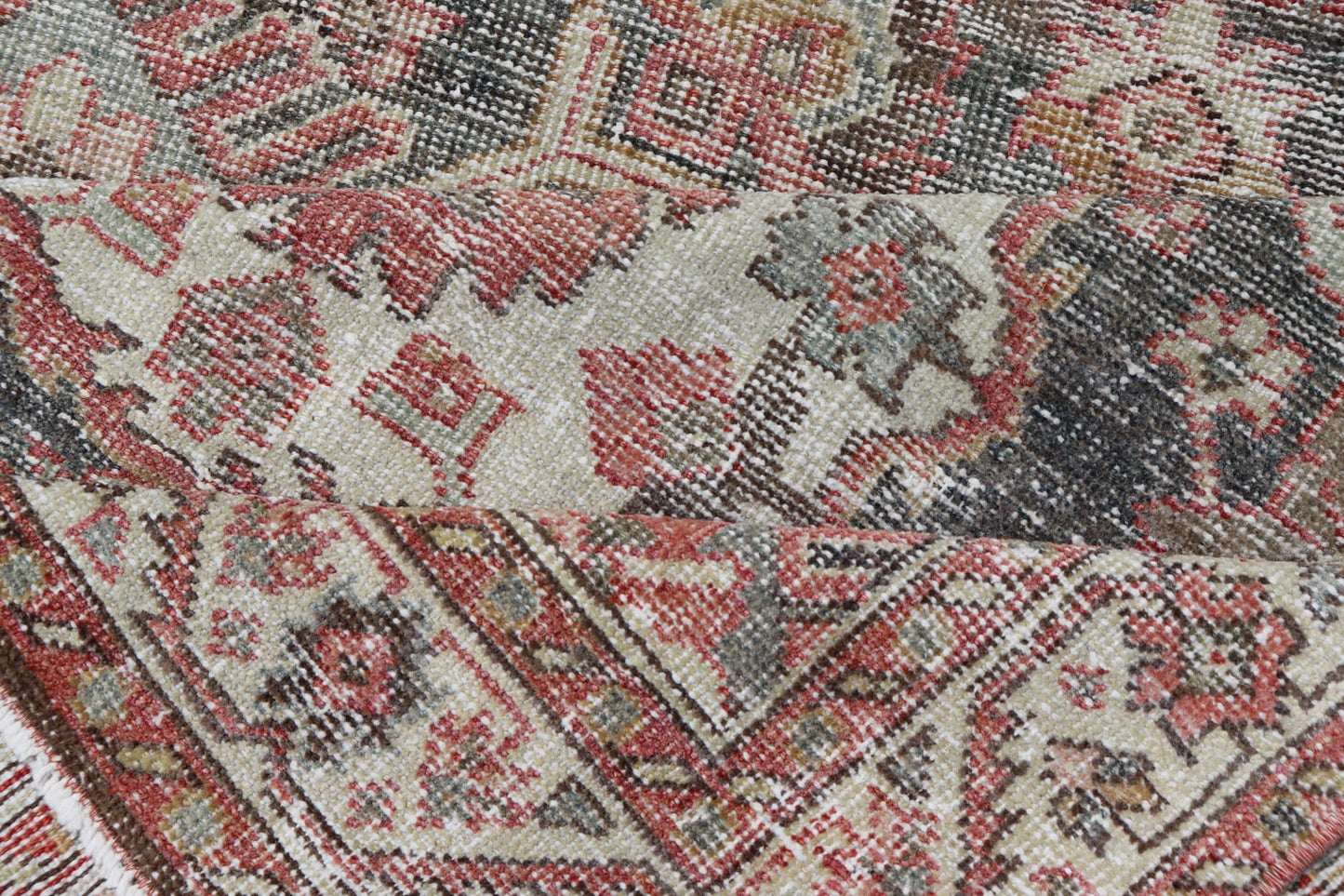 Antique Persian Sultanabad Gallery with Floral Design in Lt. Blue, Gray & Red. Keivan Woven Arts / rug EMB - 22120 - 15007, country of origin / type: Persian / Sultanabad, circa Early - 20th Century. Measures: 4'2 x 15'4 This stunning antique Sultanab... - Keivan Woven ArtsEMB - 22120 - 15007 - 20301Rug