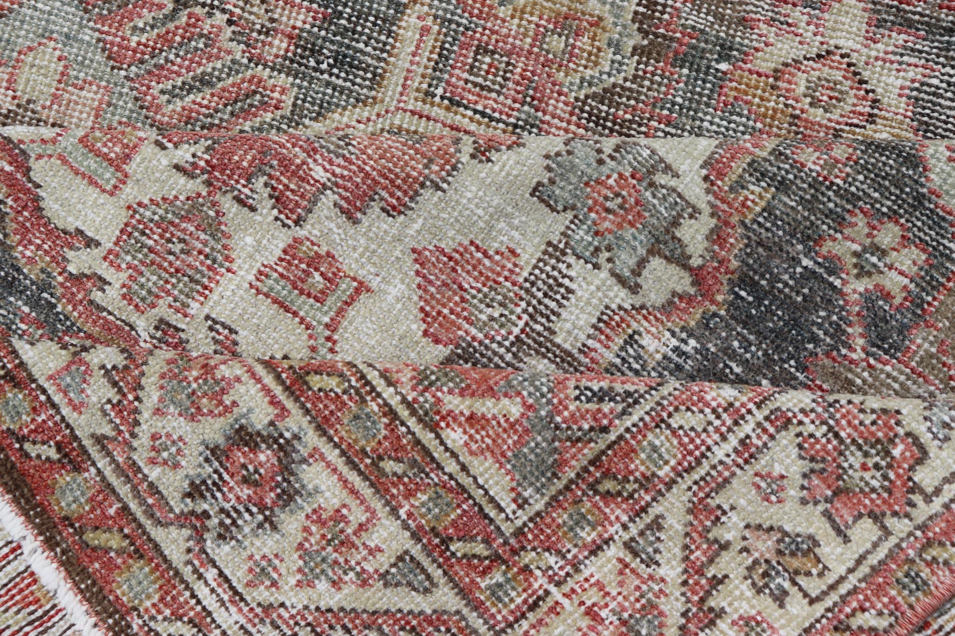 Antique Persian Sultanabad Gallery with Floral Design in Lt. Blue, Gray & Red. Keivan Woven Arts / rug EMB - 22120 - 15007, country of origin / type: Persian / Sultanabad, circa Early - 20th Century. Measures: 4'2 x 15'4 This stunning antique Sultanab... - Keivan Woven ArtsEMB - 22120 - 15007 - 20301Rug