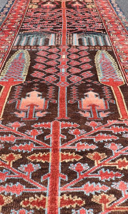 Keivan Woven Arts Antique Persian Bakhtiari Runner with a Rare Tree Design by Keivan Woven Arts 3'0 x 8'9 . Colorful Antique Persian Bakhtiari Runner with All - Over Garden And Tree Design. Keivan Woven Arts / rug EMB - 22123 - 15017, country o... - Keivan Woven ArtsEMB - 22123 - 15017 - 20355Rug