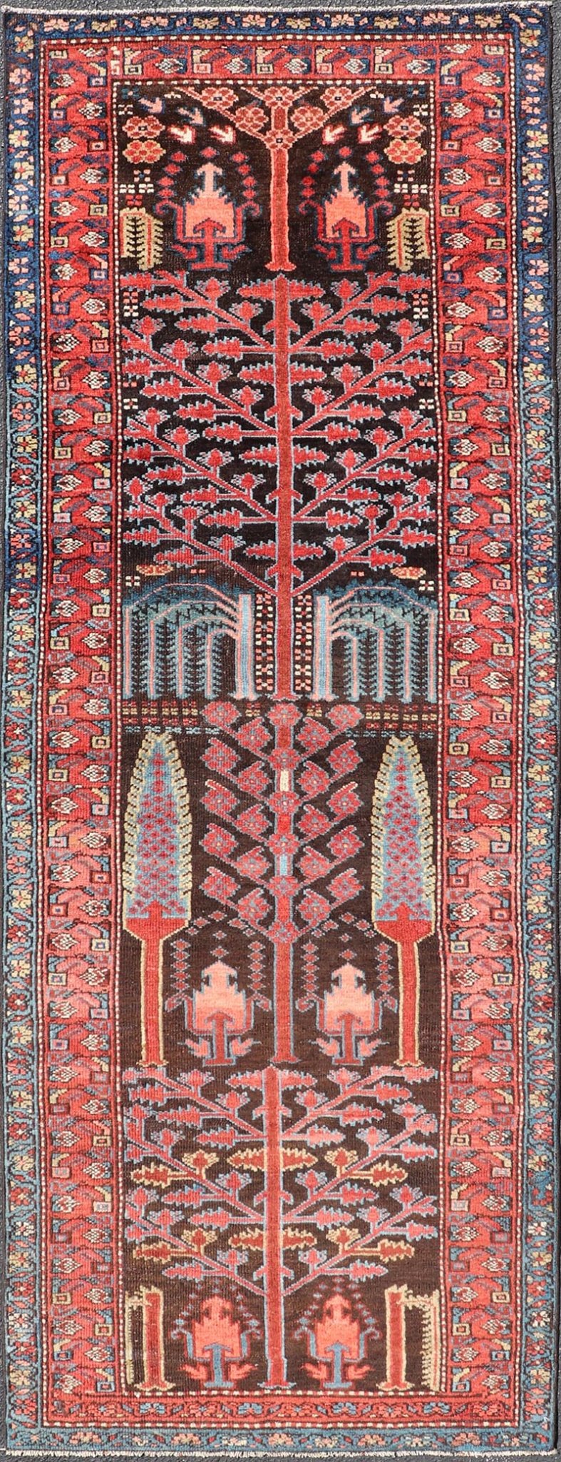 Keivan Woven Arts Antique Persian Bakhtiari Runner with a Rare Tree Design by Keivan Woven Arts 3'0 x 8'9 . Colorful Antique Persian Bakhtiari Runner with All - Over Garden And Tree Design. Keivan Woven Arts / rug EMB - 22123 - 15017, country o... - Keivan Woven ArtsEMB - 22123 - 15017 - 20355Rug