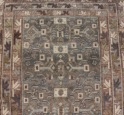 Antique N.W. Persian Runner with All - Over Design in Light Brown, L. Blue & Gray. Keivan Woven Arts; rug EMB - 22125 - 15015, country of origin / type: Iran / Hamadan, circa 1910. Measures: 3'4 x 12'7 This antique N.W. Persian runner has be... - Keivan Woven ArtsEMB - 22125 - 15015 - 20343Rug
