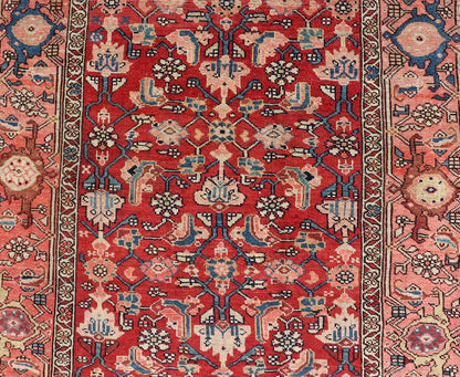 Persian Antique Malayer Rug with Colorful Geometric All - Over Design in Reds. Keivan Woven Arts / rug EMB - 22127 - 15023, country of origin / type: Iran / Malayer, circa 1920. Measures: 4'2 x 6'2 This antique Persian Malayer rug (circa early 20th ce... - Keivan Woven ArtsEMB - 22127 - 15023 - 20379Rug
