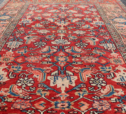 Persian Antique Malayer Rug with Colorful Geometric All - Over Design in Reds. Keivan Woven Arts / rug EMB - 22127 - 15023, country of origin / type: Iran / Malayer, circa 1920. Measures: 4'2 x 6'2 This antique Persian Malayer rug (circa early 20th ce... - Keivan Woven ArtsEMB - 22127 - 15023 - 20379Rug