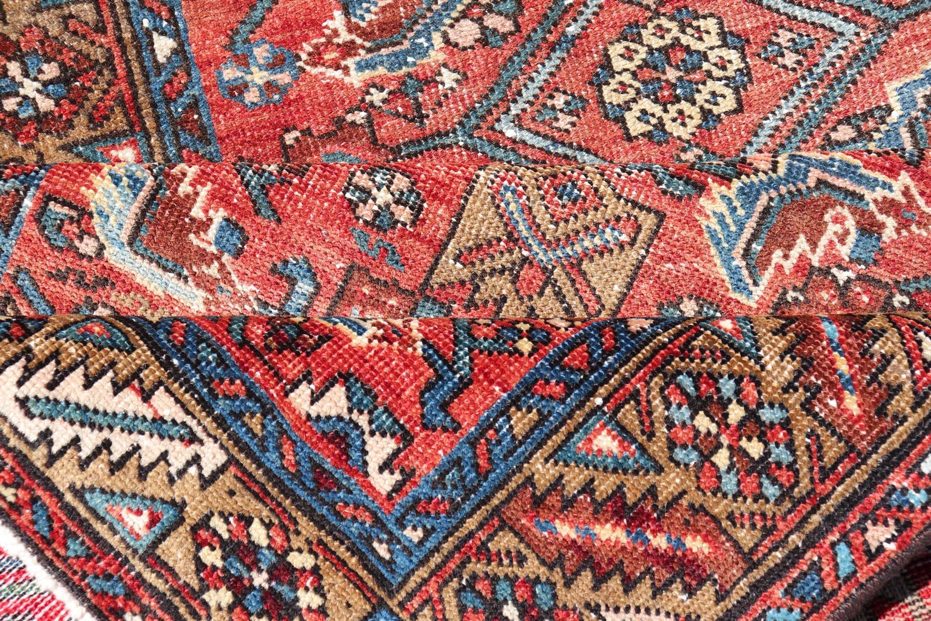 Antique Persian Heriz Runner with Colorful All - Over Stylized Floral Design. Keivan Woven Arts / rug EMB - 22130 - 15019, origin/iran Early 20th Century Heriz Runner. Measures: 2'11 x 10'9 This magnificent Heriz runner from the early 20th century be... - Keivan Woven ArtsEMB - 22130 - 15019 - 20367Rug
