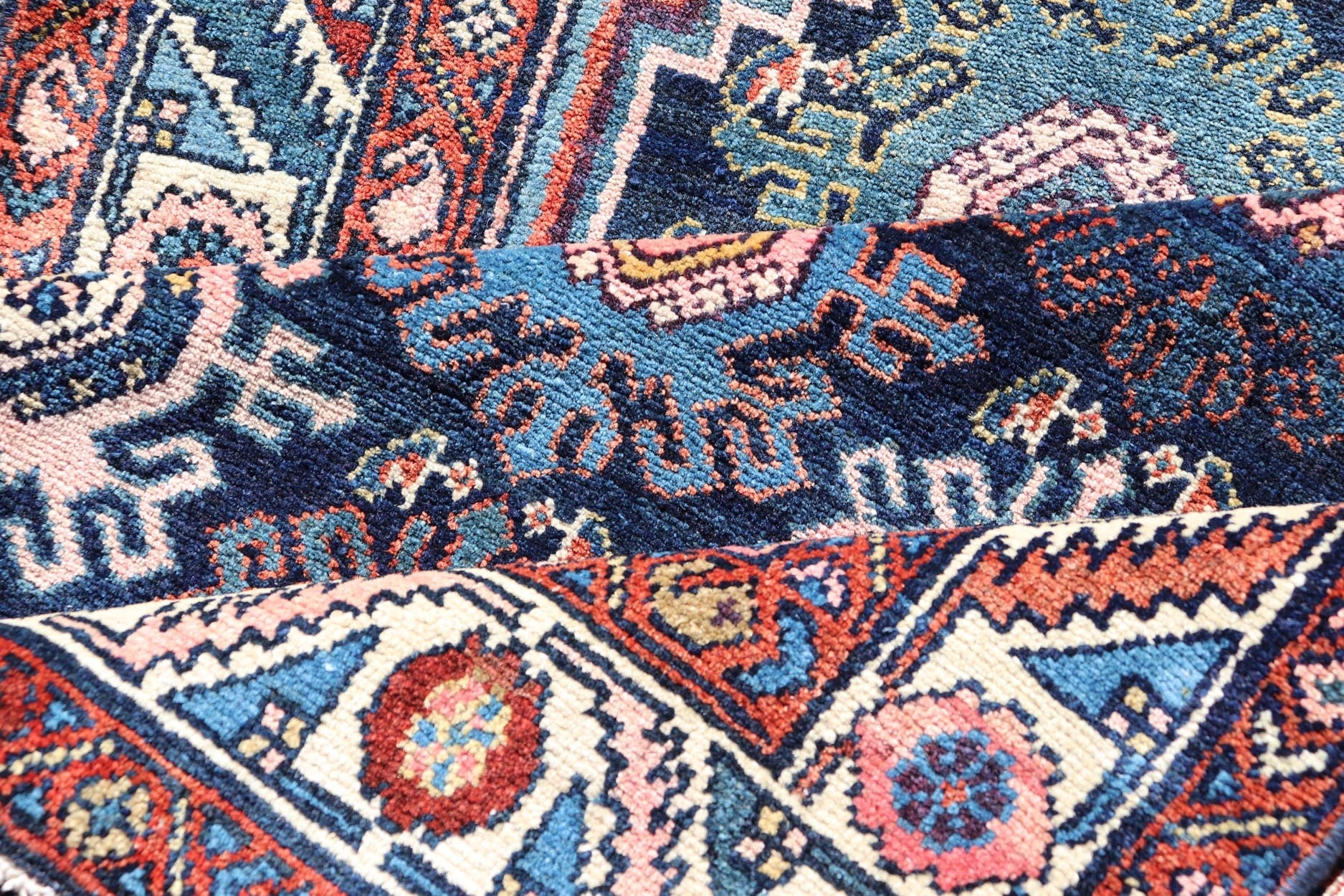 Measures: 3'3 x 16'8 Antique Persian Hamadan Runner with All - Over Geometric Motifs In Jewel Tones. Keivan Woven Arts / rug EMB - 22137 - 15025, country of origin / type: Iran / Hamedan, circa 1900 This antique Persian long runner (circa early 20th ... - Keivan Woven ArtsEMB - 22137 - 15025 - 20391Rug