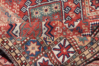 Antique Caucasian Kazak Rug with Geometric Design & Tribal Motifs Charming Antique Caucasian Kazak Rug with All - Over Geometric Motif Medallions. Keivan Woven Arts / rug /EMB - 22138 - 15048, country of origin / type: Caucasus / Kazak, circa 1890 ... - Keivan Woven ArtsEMB - 22138 - 15048 - 20523Rug