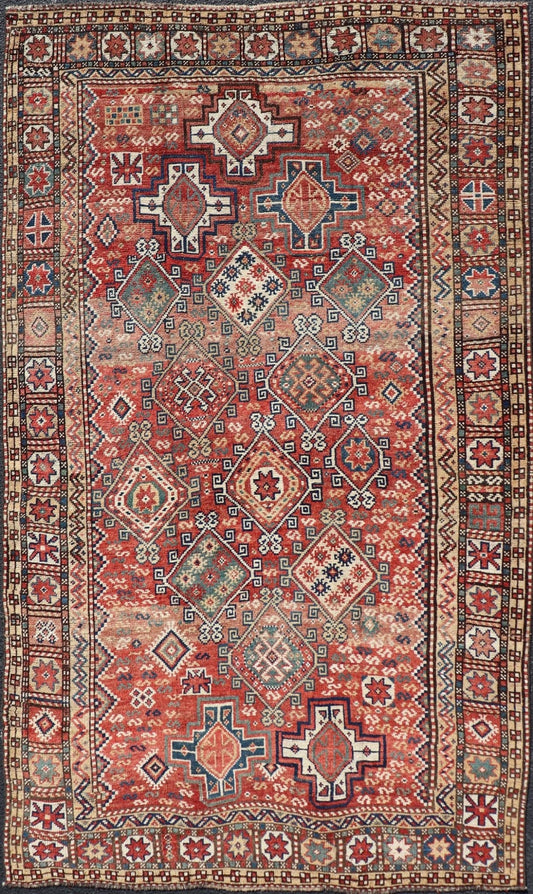 Antique Caucasian Kazak Rug with Geometric Design & Tribal Motifs Charming Antique Caucasian Kazak Rug with All - Over Geometric Motif Medallions. Keivan Woven Arts / rug /EMB - 22138 - 15048, country of origin / type: Caucasus / Kazak, circa 1890 ... - Keivan Woven ArtsEMB - 22138 - 15048 - 20523Rug