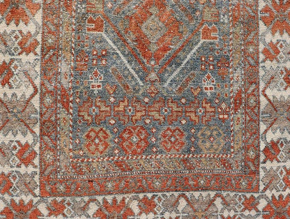 Measures: 2'10 x 13'8 Fine Antique Persian Malayer Runner in Soft Tones of Blue and Orange. Keivan Woven Arts / rug EMB - 22139 - 15022, Keivan Woven Arts / country of origin / type: Iran / Malayer, circa 1920. This long runner Persian Malayer c... - Keivan Woven ArtsEMB - 22139 - 15022 - 20373Rug