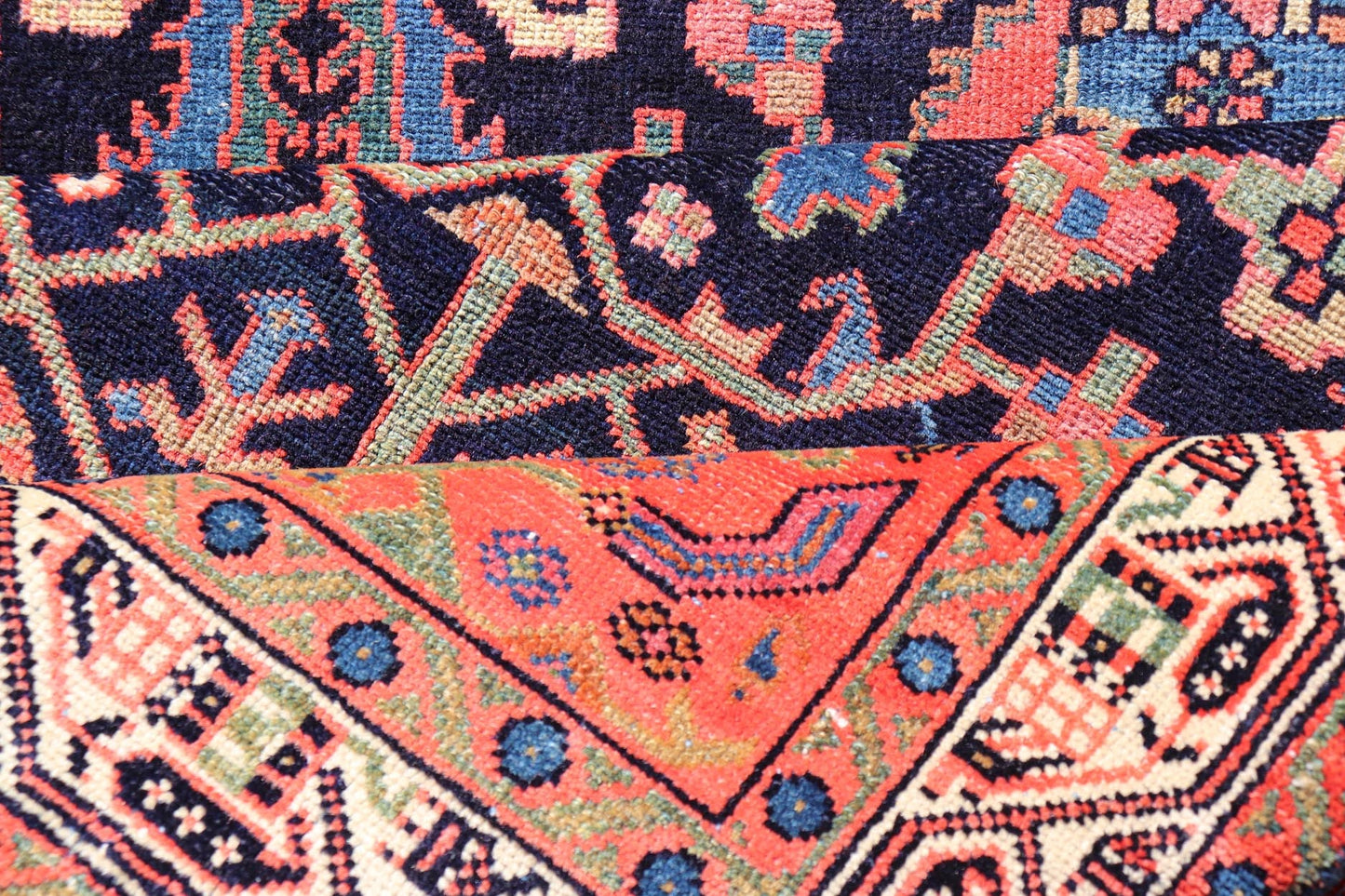Long Antique Persian Hamadan Runner with All - Over Sub - Geometric Design. Keivan Woven Arts / rug EMB - 22145 - 15076, country of origin / type: Persian / Hamadan, circa Early - 20th Century. Measures: 3'5 x 16'4 This 1920's Persian Hamadan... - Keivan Woven ArtsEMB - 22145 - 15076 - 20673Rug
