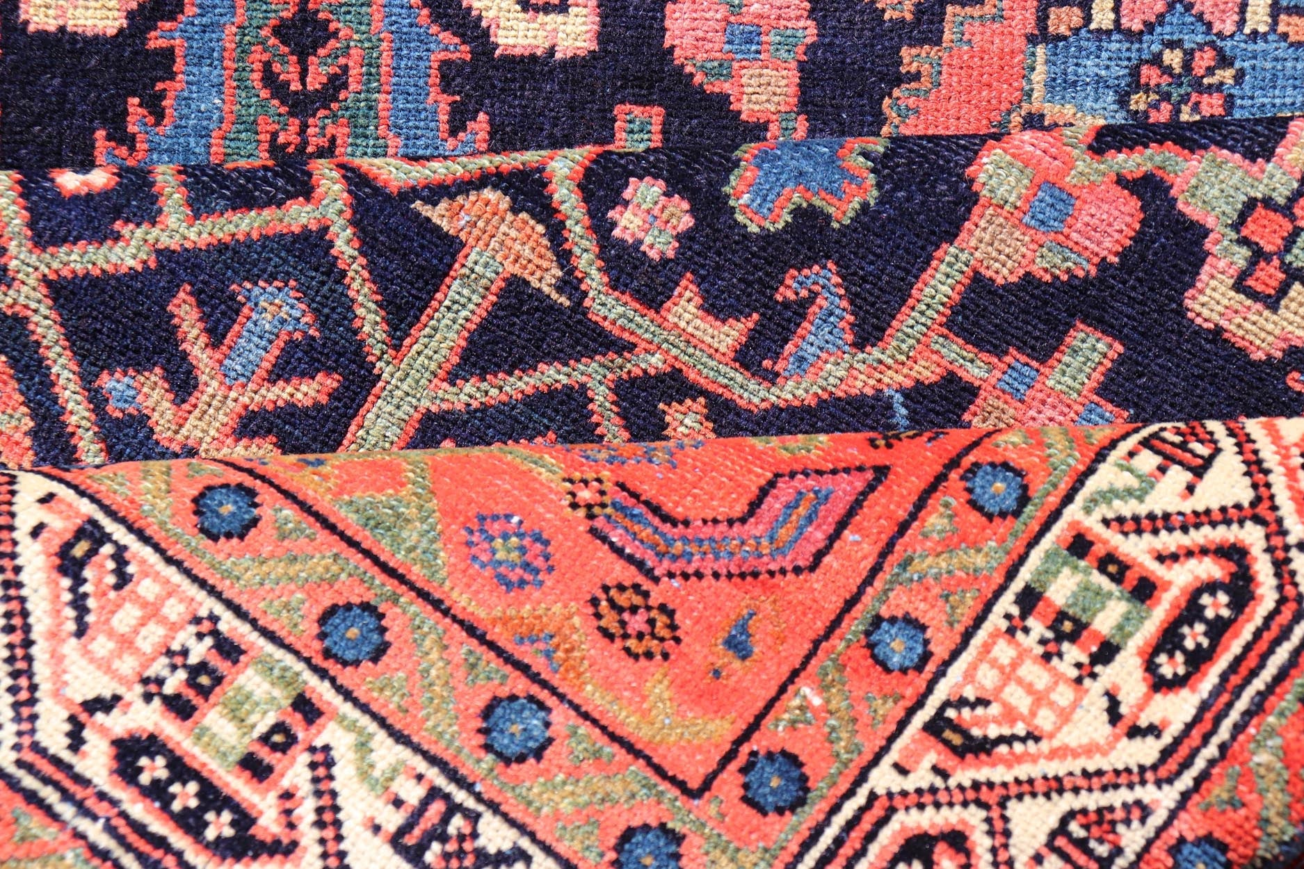 Long Antique Persian Hamadan Runner with All - Over Sub - Geometric Design. Keivan Woven Arts / rug EMB - 22145 - 15076, country of origin / type: Persian / Hamadan, circa Early - 20th Century. Measures: 3'5 x 16'4 This 1920's Persian Hamadan... - Keivan Woven ArtsEMB - 22145 - 15076 - 20673Rug