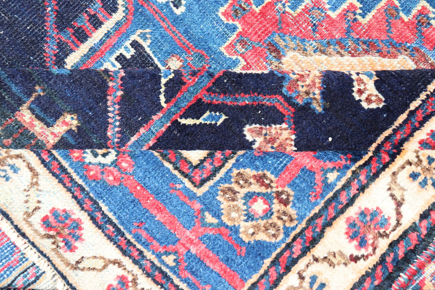 Antique Persian Kurdish Tribal Rug in Sub - Geometric Medallion Design. Country of origin: Iran; Type: Kurdish; Design: Tribal, Floral Tribal; Keivan Woven Arts: EMB - 22151 - 15071. Measures: 4'5 x 7'8 This antique Kurdish rug displays great contrast... - Keivan Woven ArtsEMB - 22151 - 15071 - 20643