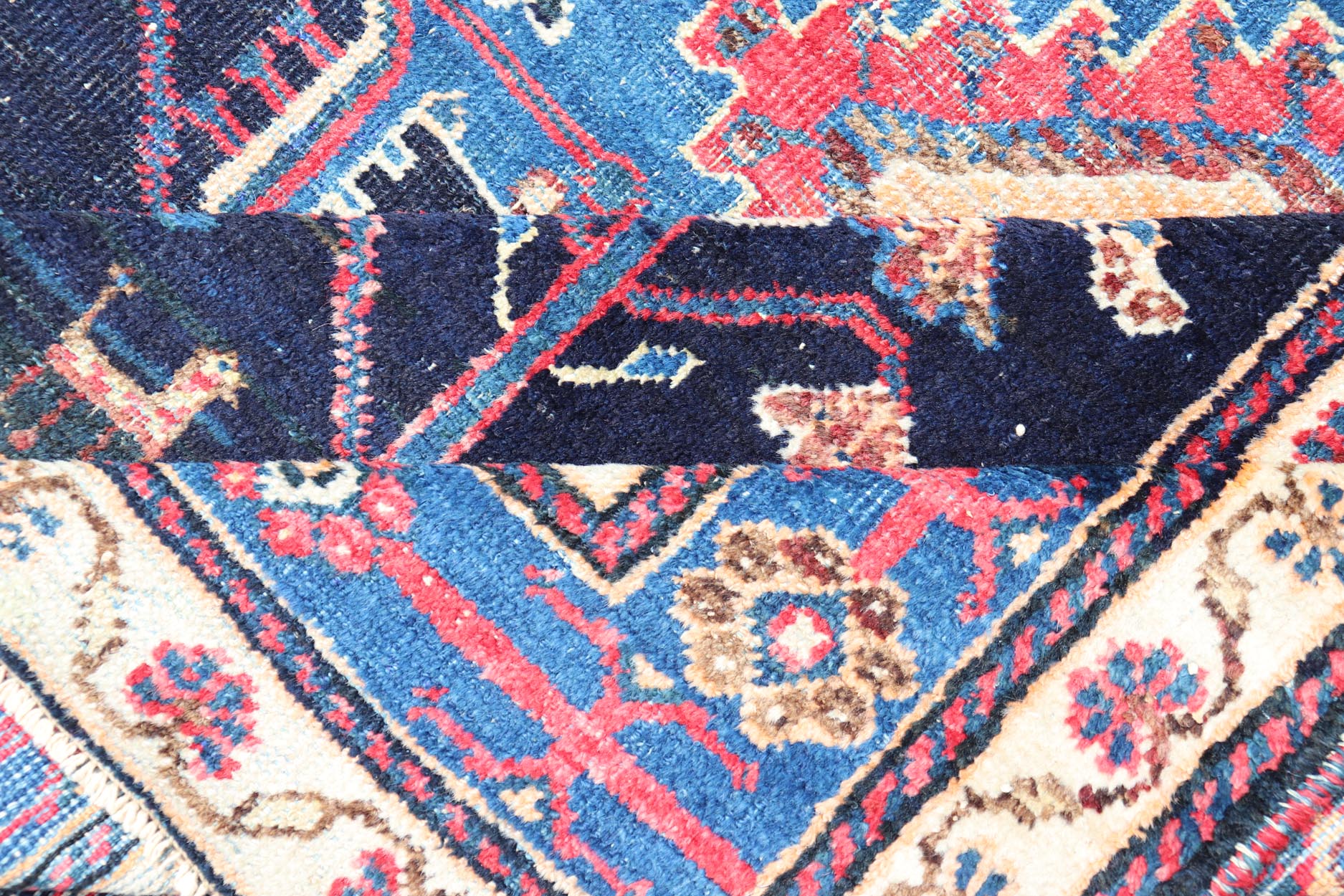Antique Persian Kurdish Tribal Rug in Sub - Geometric Medallion Design. Country of origin: Iran; Type: Kurdish; Design: Tribal, Floral Tribal; Keivan Woven Arts: EMB - 22151 - 15071. Measures: 4'5 x 7'8 This antique Kurdish rug displays great contrast... - Keivan Woven ArtsEMB - 22151 - 15071 - 20643