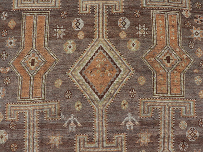 Measures: 5'2 x 7'4 Antique Persian Lori Rug with All - Over Geometric Tribal Design On A Grey Field. Keivan Woven Arts / rug EMB - 22152 - 15039, country of origin / type: Iran / Lori, circa 1900 This antique Persian Malayer runner, circa early 20th... - Keivan Woven ArtsEMB - 22152 - 15039 - 20469Rug