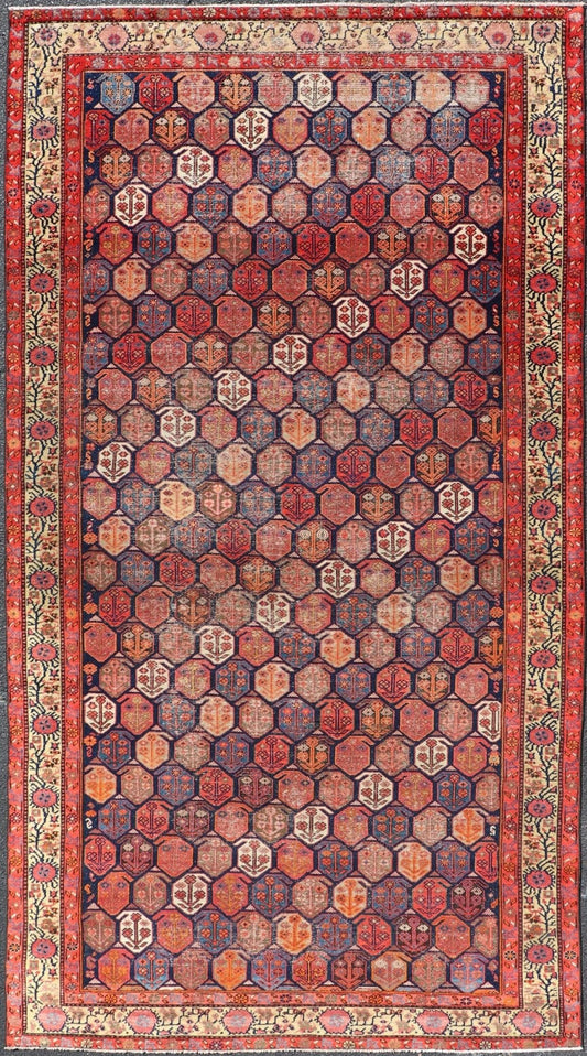 Antique Malayer Rug in Soft Tones in Wool with Sub - Geometric Paisley Design. Keivan Woven Arts / rug EMB - 22153 - 15072, country of origin / type: Iran /Malayer, circa 1920. Measures: 5'2 x 9'11 This antique Persian Malayer rug has been hand - knotte... - Keivan Woven ArtsEMB - 22153 - 15072 - 20649