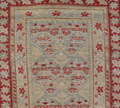Antique Persian Sultanabad Runner with Geometric Tribal Design in Light Blue. Keivan Woven Arts/ rug EMB - 22165 - 15031, country of origin / type: Iran / Sultanabad, circa 1920 Measures: 2'7 x 7'5 This Persian Sultanabad has an all - over pattern, res... - Keivan Woven ArtsEMB - 22165 - 15031 - 20427