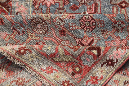 Measures: 3'2 x 6'3 Antique Persian Kurdish Rug in Blue, Green, Brown, and Soft Red. Keivan Woven Arts / rug EMB - 22168 - 15032, Keivan Woven Arts / country of origin / type: Iran / Kurdish, circa 1900. This antique distressed Kurdish tribal ru... - Keivan Woven ArtsEMB - 22168 - 15032 - 20433