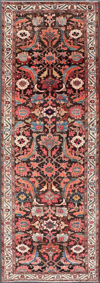 Antique Persian Faraghan Runner With All - Over Design in Ink Blue Background. Keivan Woven Arts/ rug EMB - 22169 - 15063, country of origin / type: Iran / Feraghan, circa 1910. Measures: 3'1 x 9'5 This fine Farahan runner form the early 20th century ... - Keivan Woven ArtsEMB - 22169 - 15063 - 20601Rug