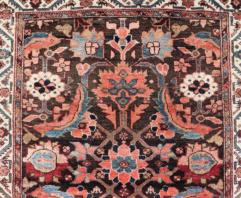 Antique Persian Faraghan Runner With All - Over Design in Ink Blue Background. Keivan Woven Arts/ rug EMB - 22169 - 15063, country of origin / type: Iran / Feraghan, circa 1910. Measures: 3'1 x 9'5 This fine Farahan runner form the early 20th century ... - Keivan Woven ArtsEMB - 22169 - 15063 - 20601