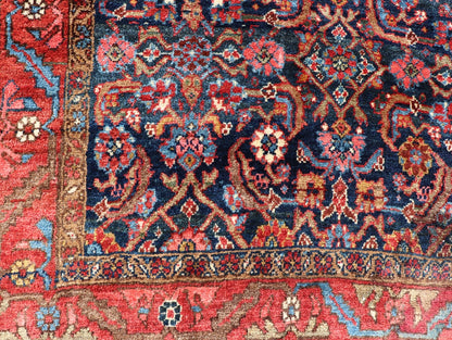 Antique Large Persian Bidjar Rug with All - Over Design in Red and Blue. Keivan Woven Arts / rug EMB - 22174, Keivan Woven Arts / country of origin / type: Iran / Bidjar, circa 1910 Measures: 4'9 x 7'2 This magnificent early 20th century antique Per... - Keivan Woven ArtsEMB - 22174 - 15054 - 20559Rug