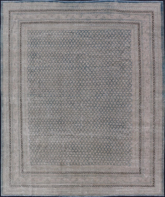 Minimalist Design Antique Persian Tabriz Rug with All - Over Small Scale Design. Measures: 8'0 x 10'0 Minimalist Design Antique Persian Tabriz Rug with All - Over Small Scale Design. Keivan Woven Arts / rug EMB - 22176 - 15047, country of origin / t... - Keivan Woven ArtsEMB - 22176 - 15047 - 20517