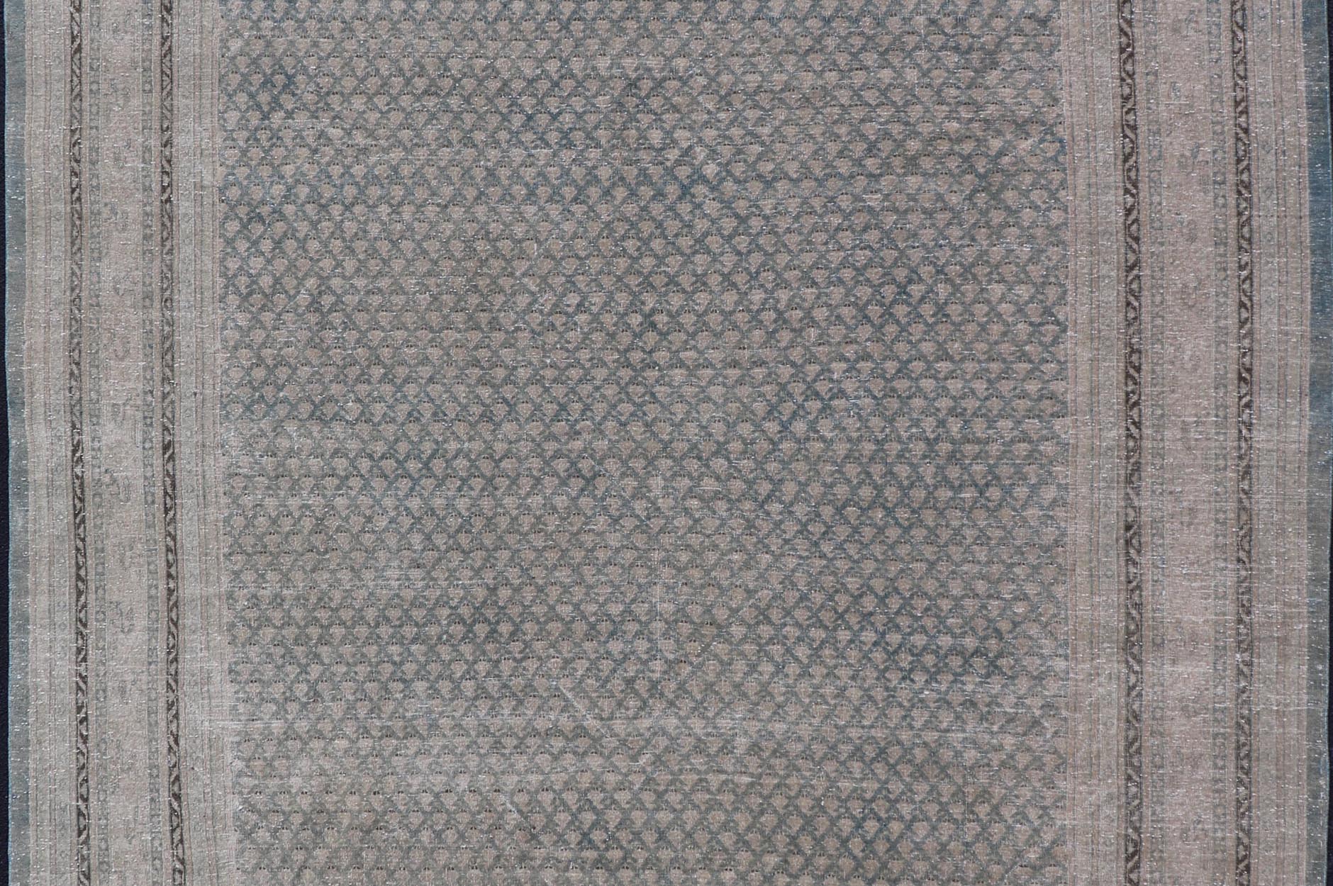 Minimalist Design Antique Persian Tabriz Rug with All - Over Small Scale Design. Measures: 8'0 x 10'0 Minimalist Design Antique Persian Tabriz Rug with All - Over Small Scale Design. Keivan Woven Arts / rug EMB - 22176 - 15047, country of origin / t... - Keivan Woven ArtsEMB - 22176 - 15047 - 20517