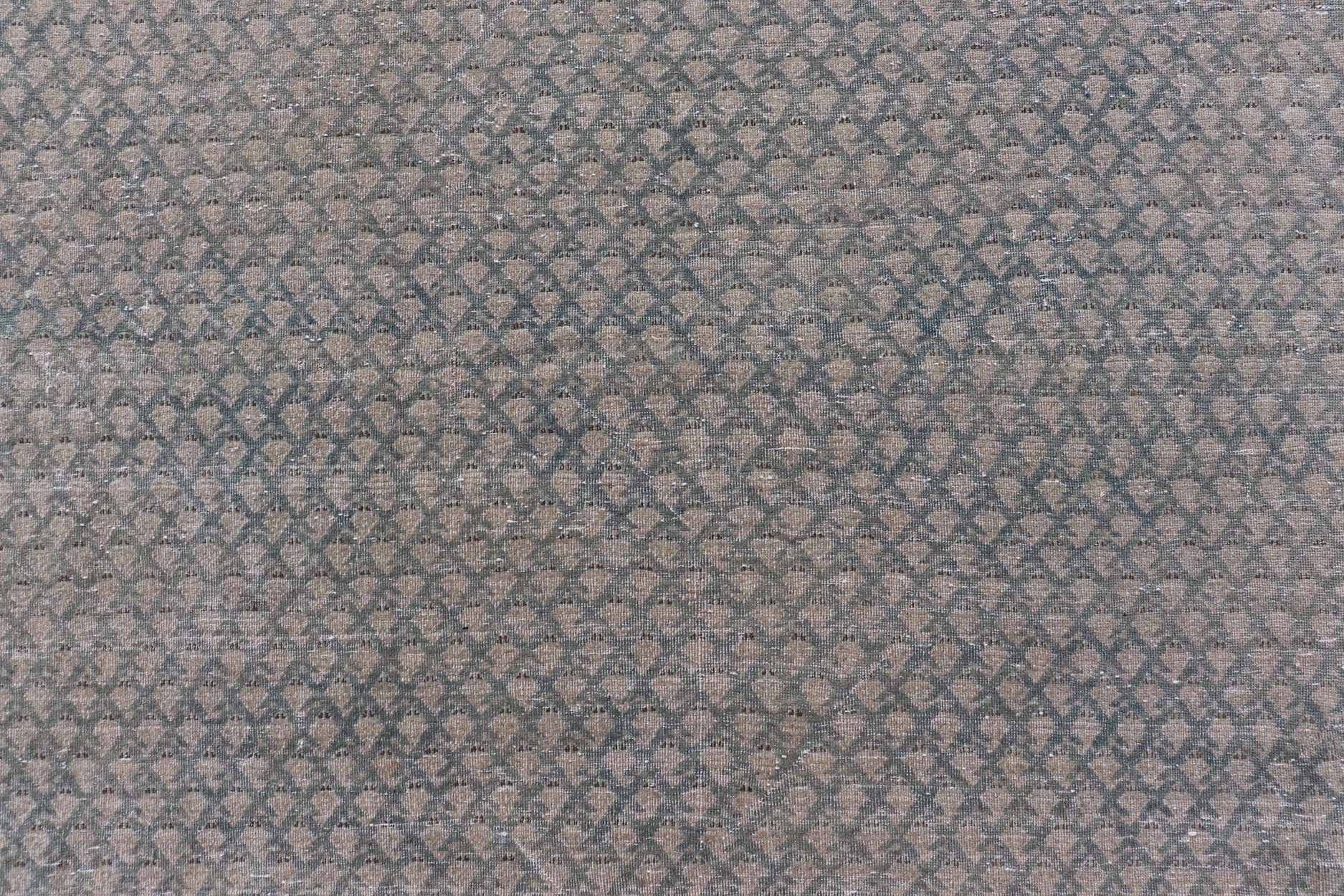 Minimalist Design Antique Persian Tabriz Rug with All - Over Small Scale Design. Measures: 8'0 x 10'0 Minimalist Design Antique Persian Tabriz Rug with All - Over Small Scale Design. Keivan Woven Arts / rug EMB - 22176 - 15047, country of origin / t... - Keivan Woven ArtsEMB - 22176 - 15047 - 20517