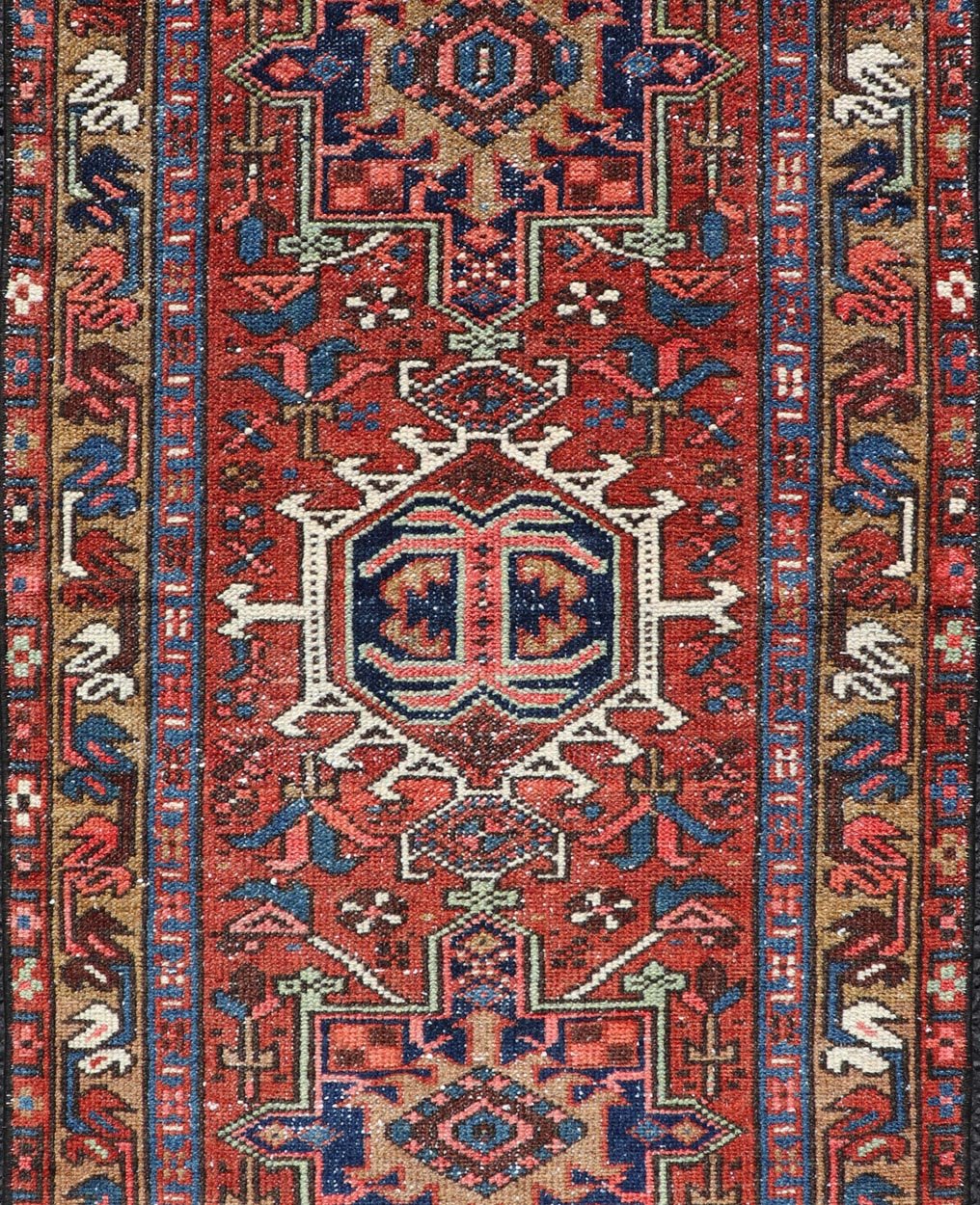 Measures: 2'0 x 3'1 Antique Colorful Persian Heriz Rug with a Bold Geometric Design. Keivan Woven Arts / rug EMB - 22177 - 15024, country of origin / type: Persian / Heriz, circa Early - 20th Century. This Persian Heriz features a classic multi - me... - Keivan Woven ArtsEMB - 22177 - 15024 - 20385Rug