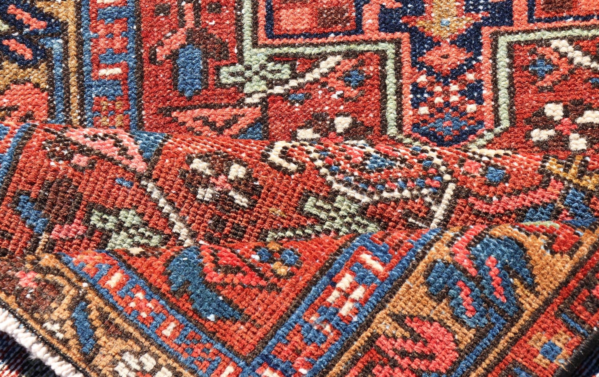 Measures: 2'0 x 3'1 Antique Colorful Persian Heriz Rug with a Bold Geometric Design. Keivan Woven Arts / rug EMB - 22177 - 15024, country of origin / type: Persian / Heriz, circa Early - 20th Century. This Persian Heriz features a classic multi - me... - Keivan Woven ArtsEMB - 22177 - 15024 - 20385Rug