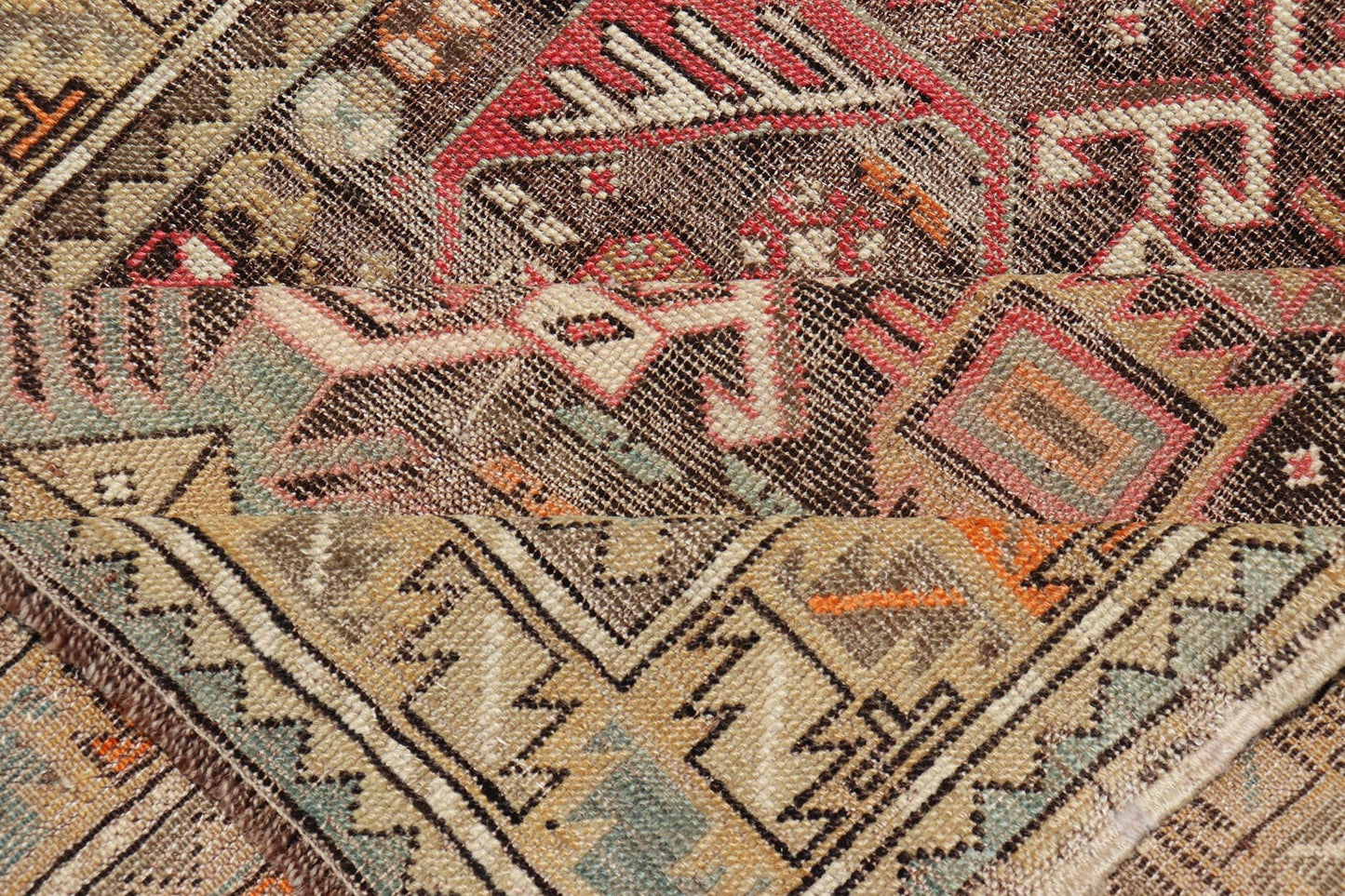 Antique Caucasian Shirvan Rug with All - Over Floral Motifs On A Brown Field. Keivan Woven Arts, Rug EMB - 22185 - 15066, Antique Caucasian, Antique Shirvan Caucasus Early 20th Century Measures: 3'3 x 5'2 This colorful blossom Shirvan carpet features ... - Keivan Woven ArtsEMB - 22185 - 15066 - 20619Rug